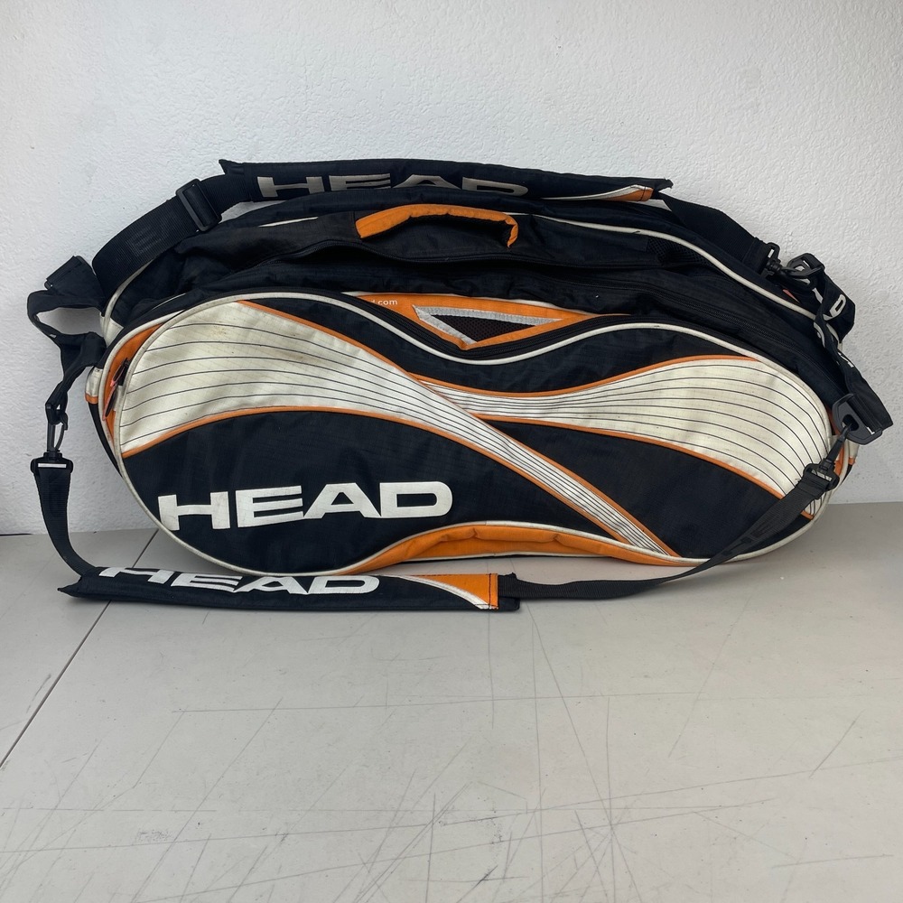 Vintage Head Tennis Racquet Bag Large Capacity Backpack Badminton Pickleball Gym